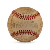 A 1946 New York Giants Team Signed Autograph Baseball Featuring Mel Ott and Johnny Mize