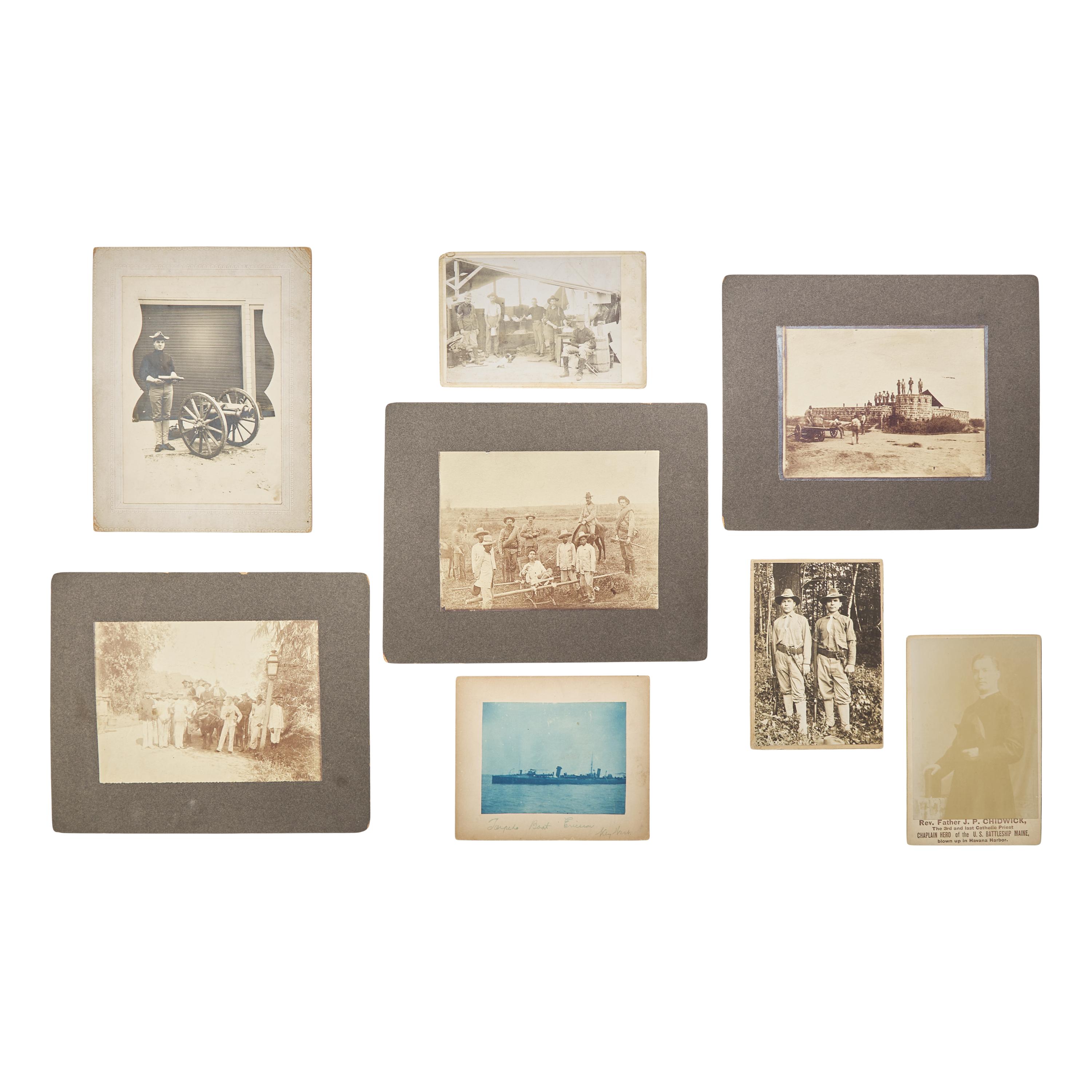 [Militaria] Group of 95 photos, including Spanish American War through World War I content