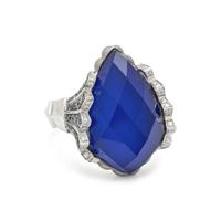 STEPHEN WEBSTER, QUARTZ, LAPIS LAZULI, DIAMOND, AND SAPPHIRE 'CRYSTAL HAZE' RING