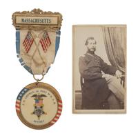 Ames Model 1850 Staff and Field Officers Sword Presented to Capt John Chipman 59th Mass - POW and WIA, with Sash, CDV and GAR Button