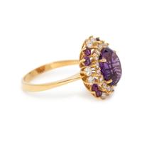 AMETHYST AND DIAMOND RING