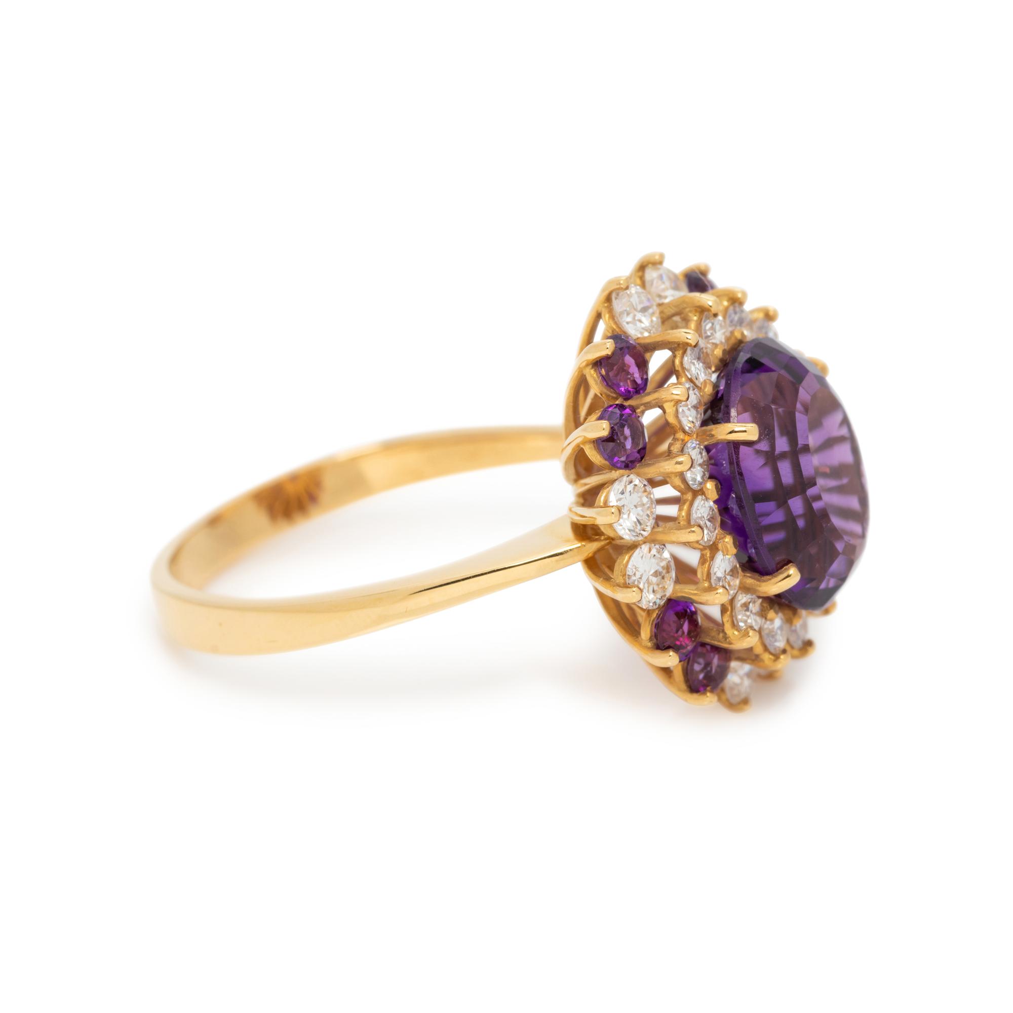 AMETHYST AND DIAMOND RING