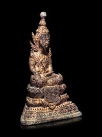 Two Thai Bronze Figures of Buddha