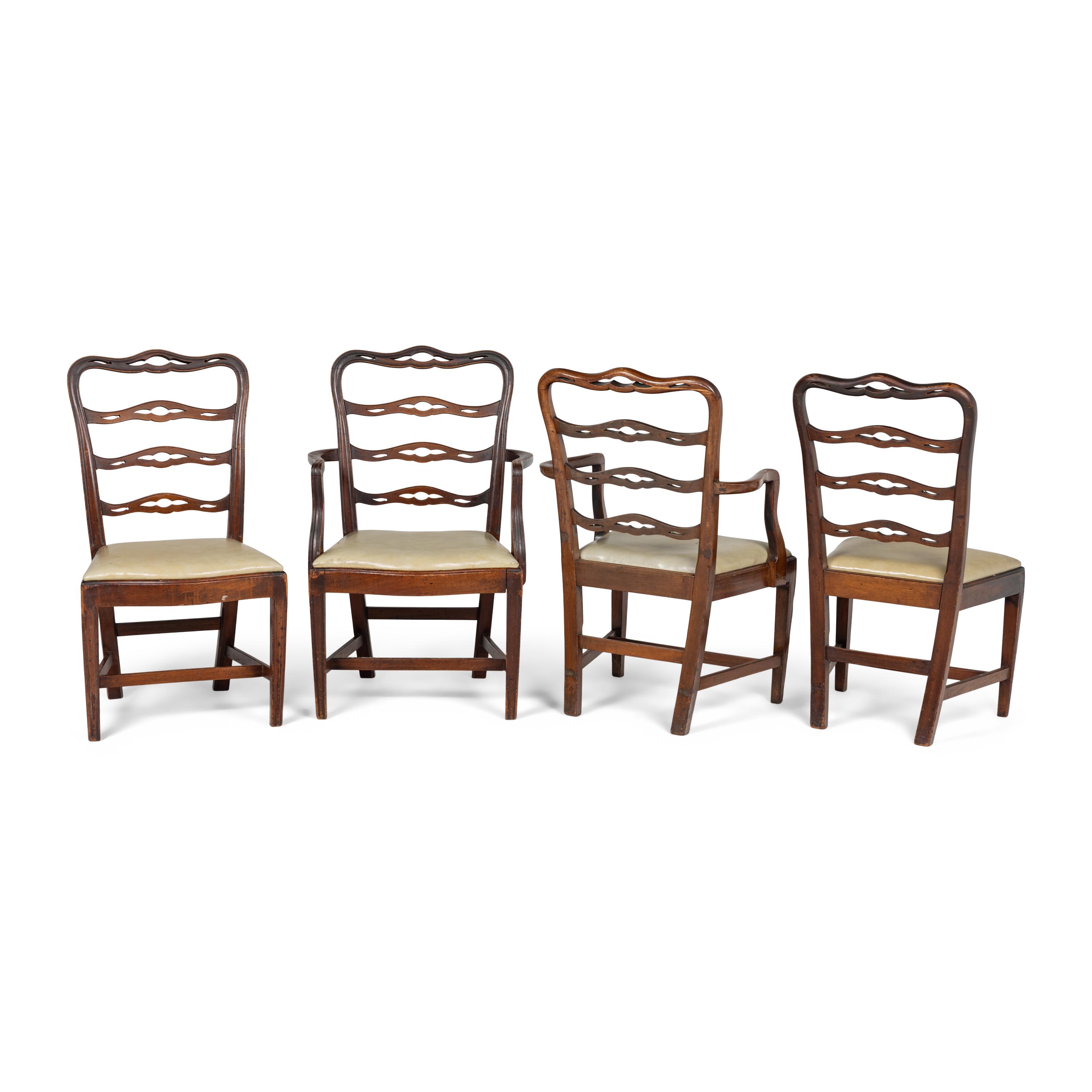 A Set of Four George III Style Mahogany Dining Chairs