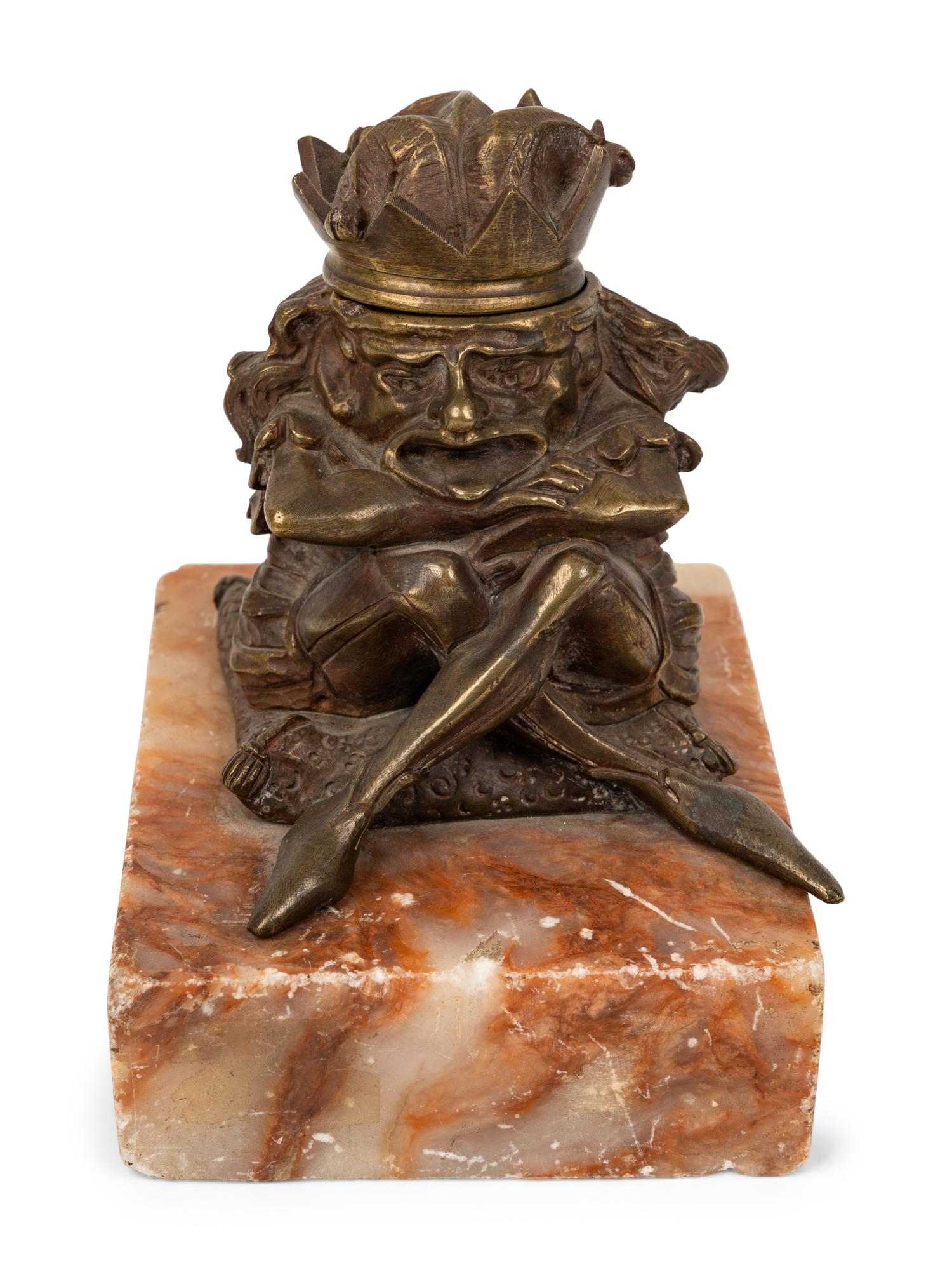 Three Continental Figural Inkwells