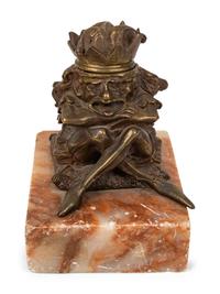 Three Continental Figural Inkwells