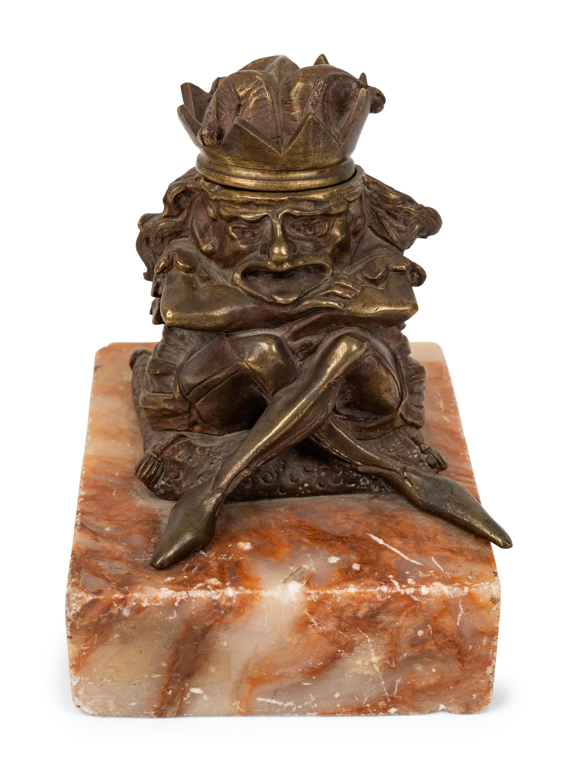 Three Continental Figural Inkwells