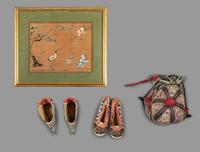 Four Chinese Embroidered Silk Articles