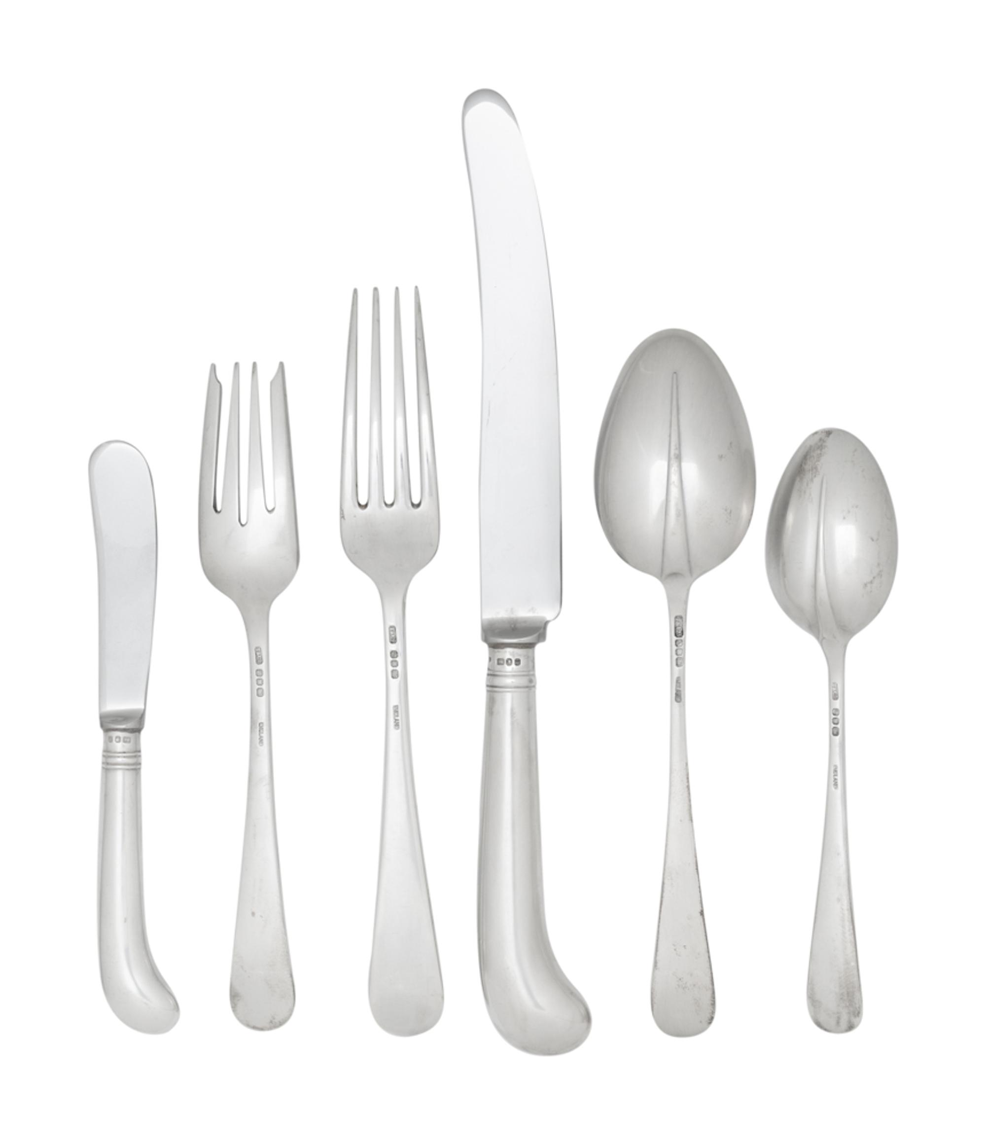 An English Silver Flatware Service Retailed by Tiffany and Co.