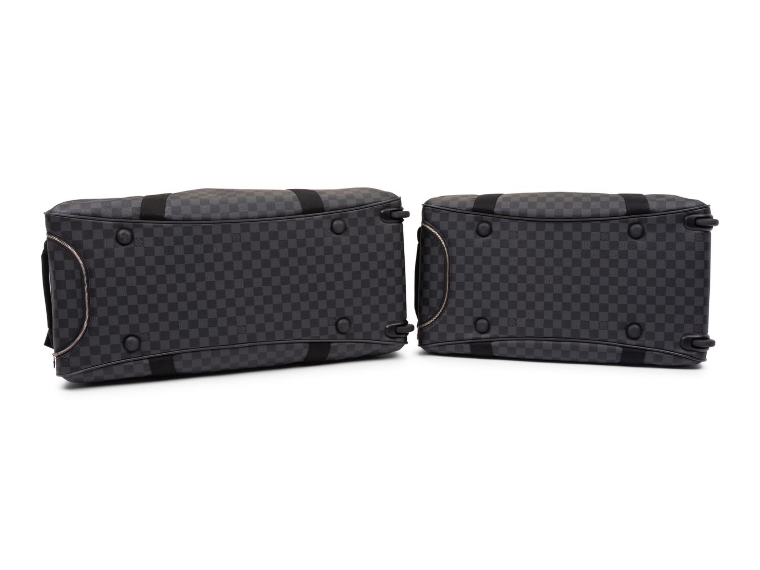 Two Louis Vuitton Néo Éole Damier Graphite Coated Canvas Rolling Travel Bags, 2017
