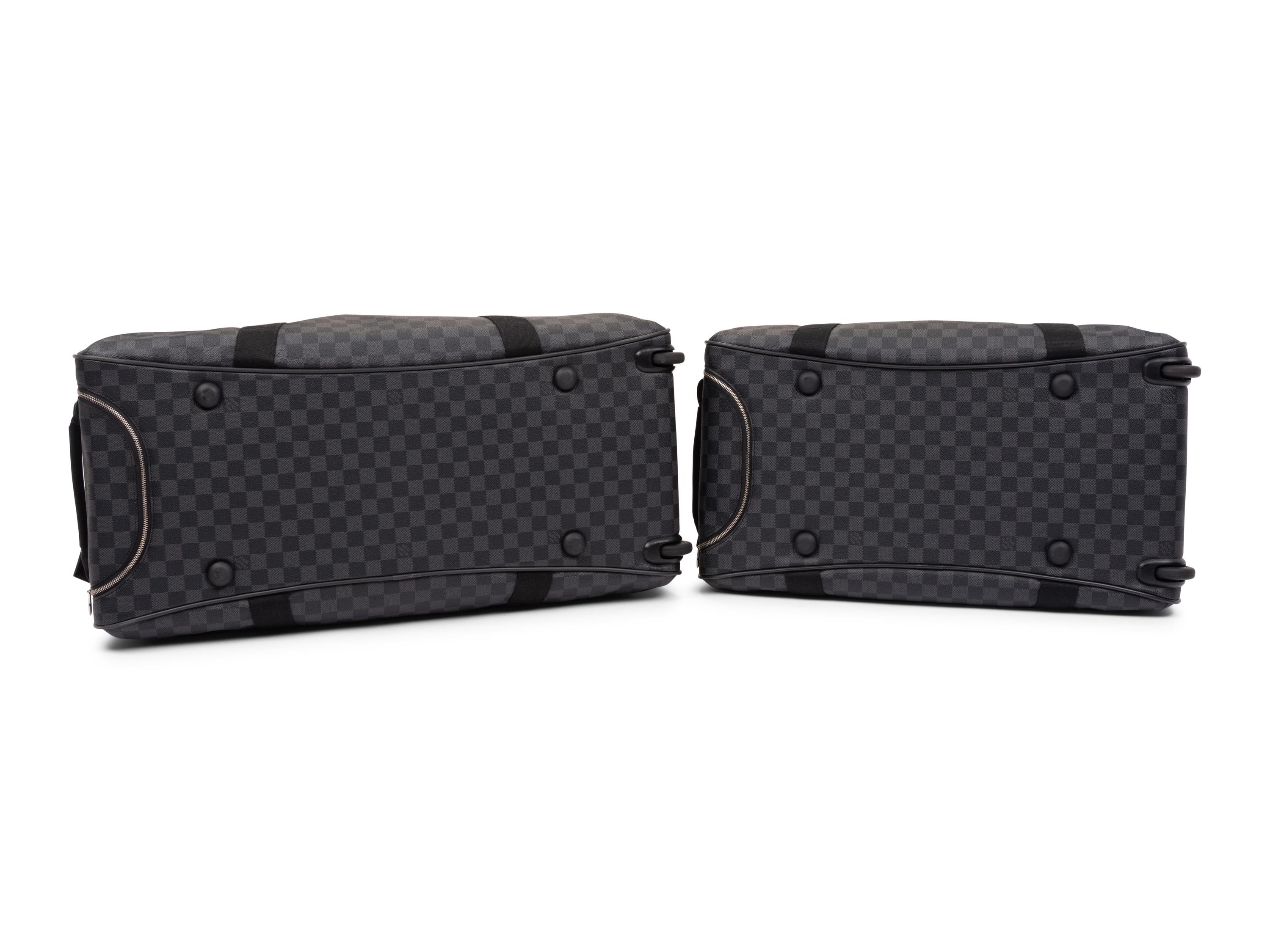 Two Louis Vuitton Néo Éole Damier Graphite Coated Canvas Rolling Travel Bags, 2017