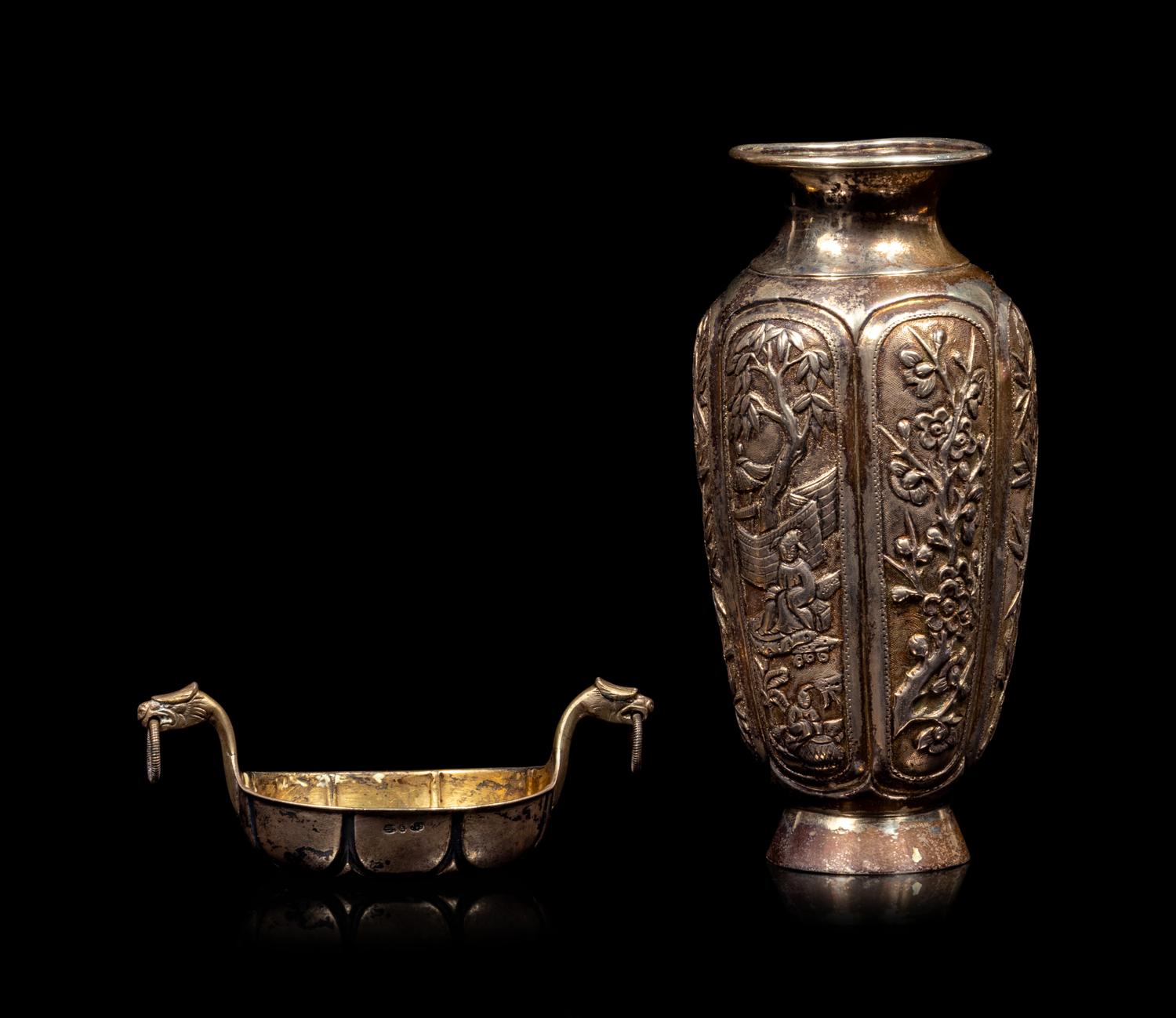 Two Chinese Export Silver Wares