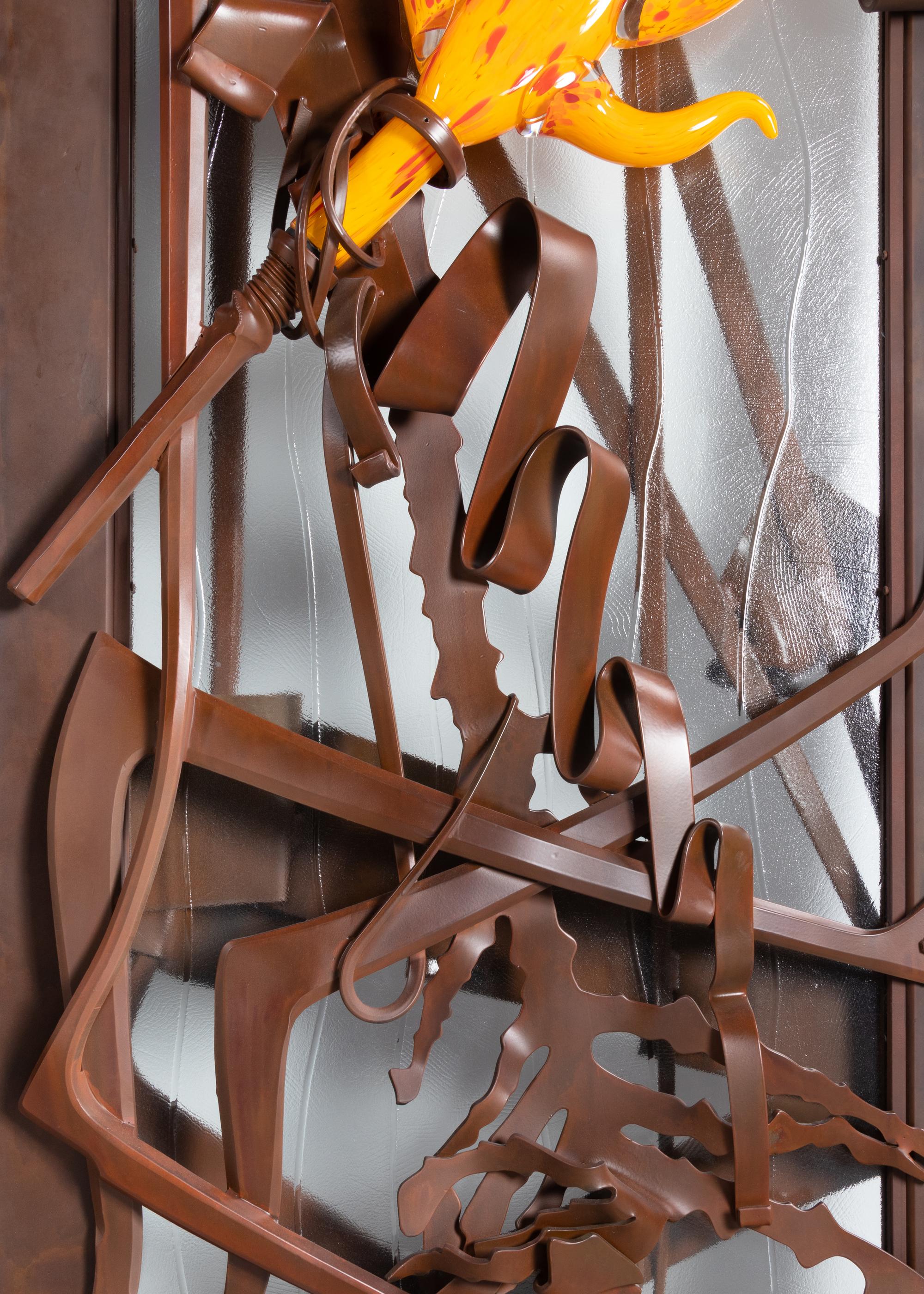 Important Entrance Doors, 2004 glass elements executed by Martin Blank