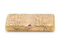 A Russian Gold Samodorok Cigarette Case