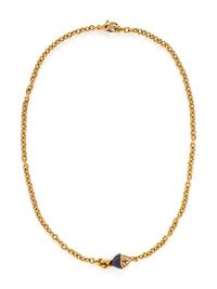BULGARI, YELLOW GOLD, AMETHYST AND DIAMOND 'NATURALIA' FISH NECKLACE