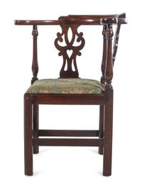 A George III Mahogany Corner Chair