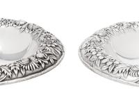 A Pair of S. Kirk and Son Silver Repoussé Compotes
