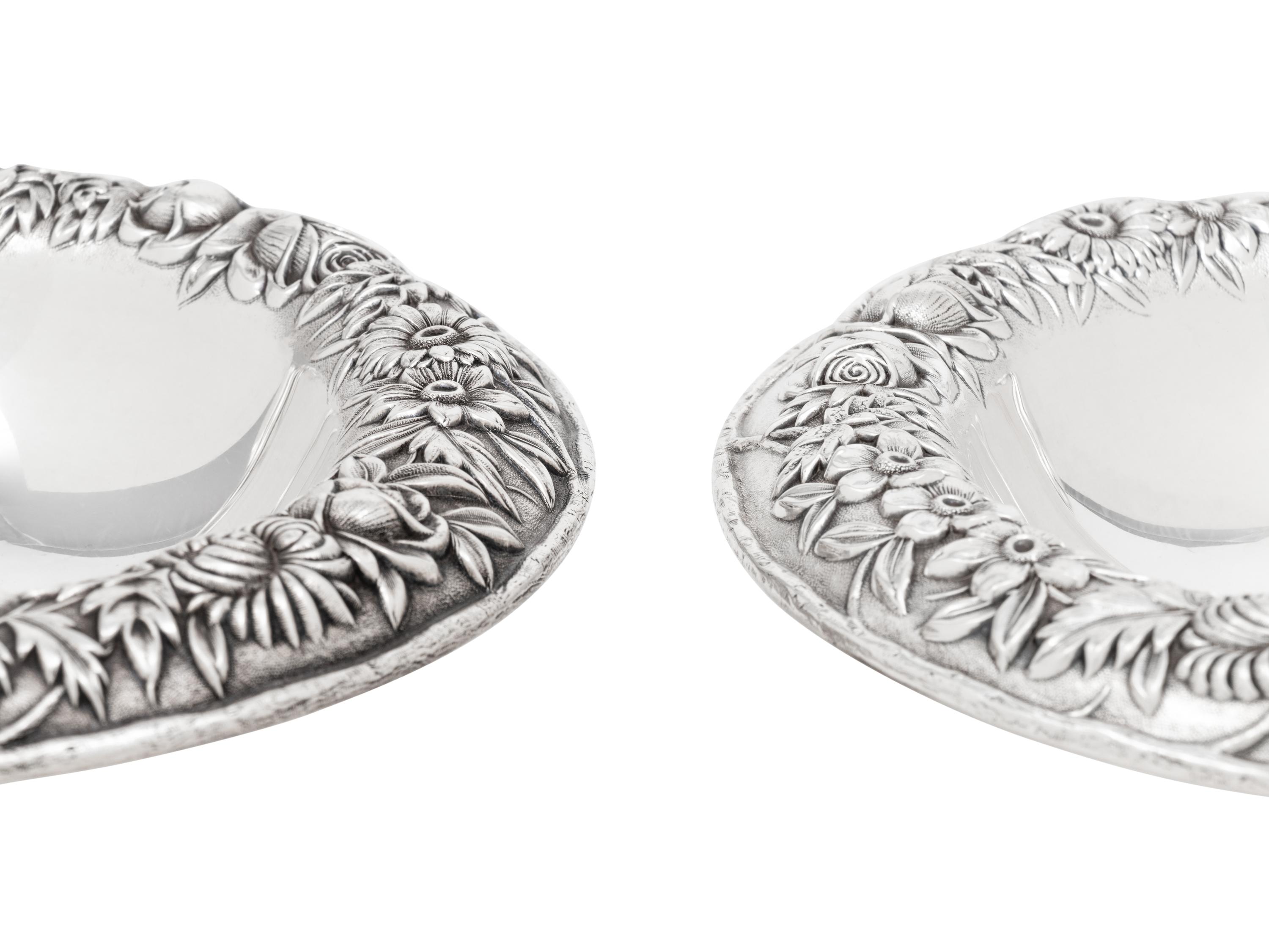 A Pair of S. Kirk and Son Silver Repoussé Compotes
