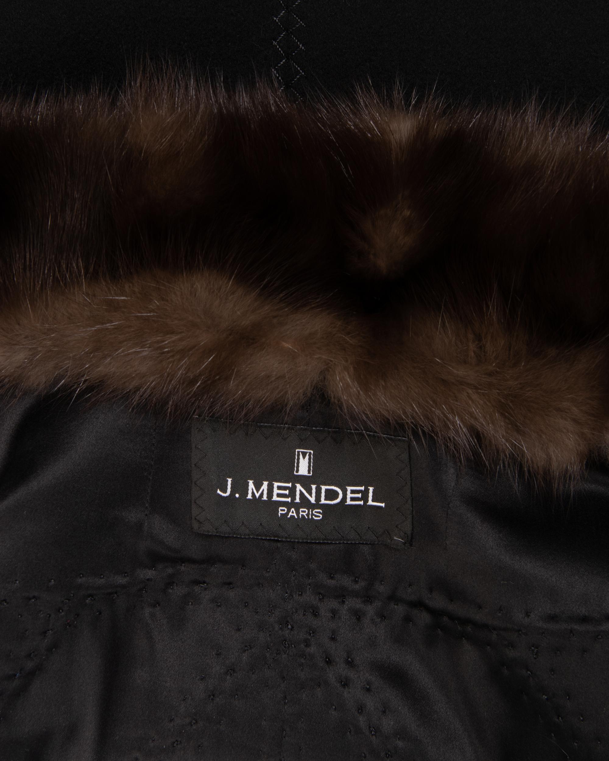 J. Mendel Cashmere Coat with Sable Collar