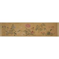 Two 'Bird and Flowers' Paintings — 唐鴻（1926-2018）及惲壽平（款）花鳥圖兩卷