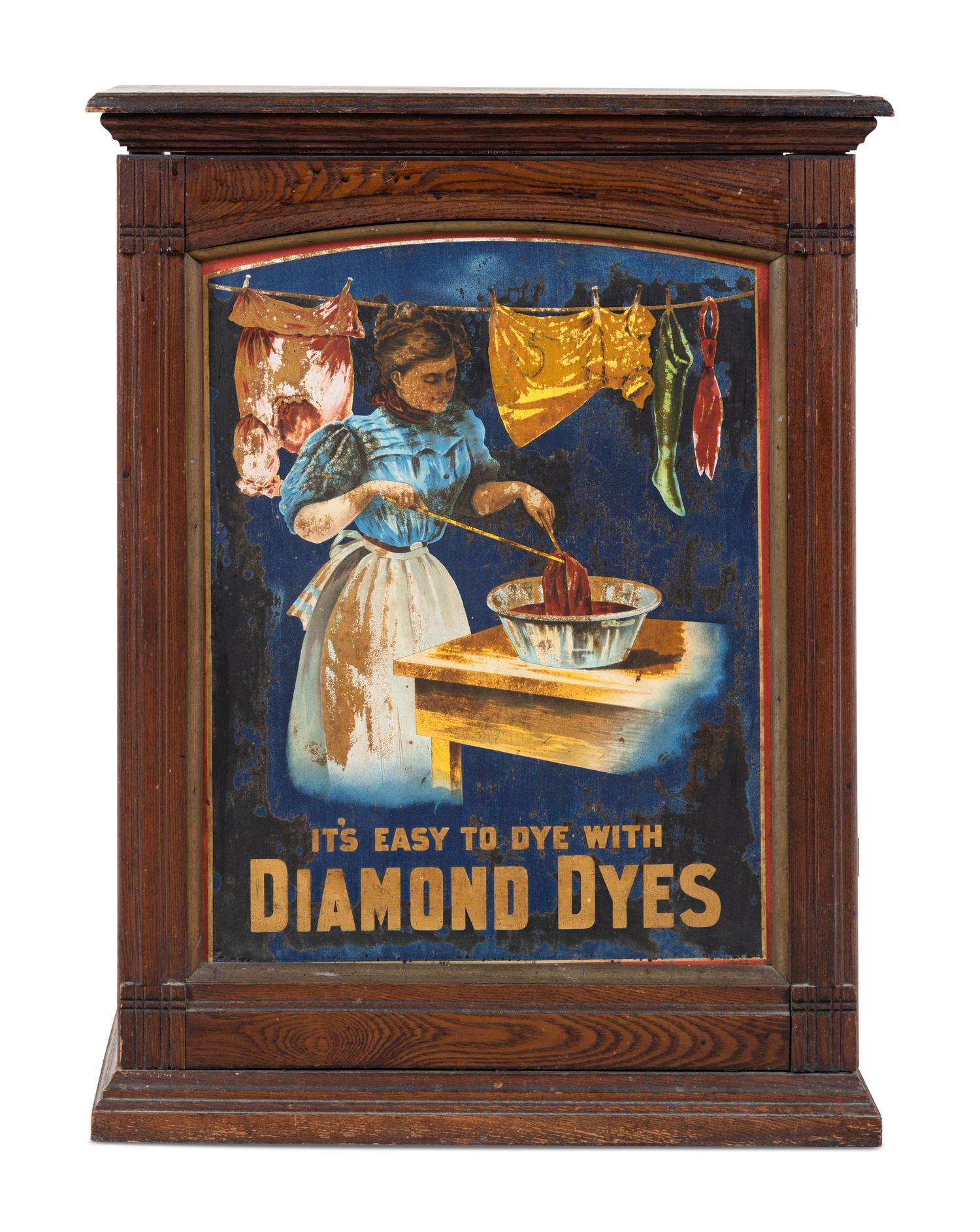 A Diamond Dyes Display Cabinet
