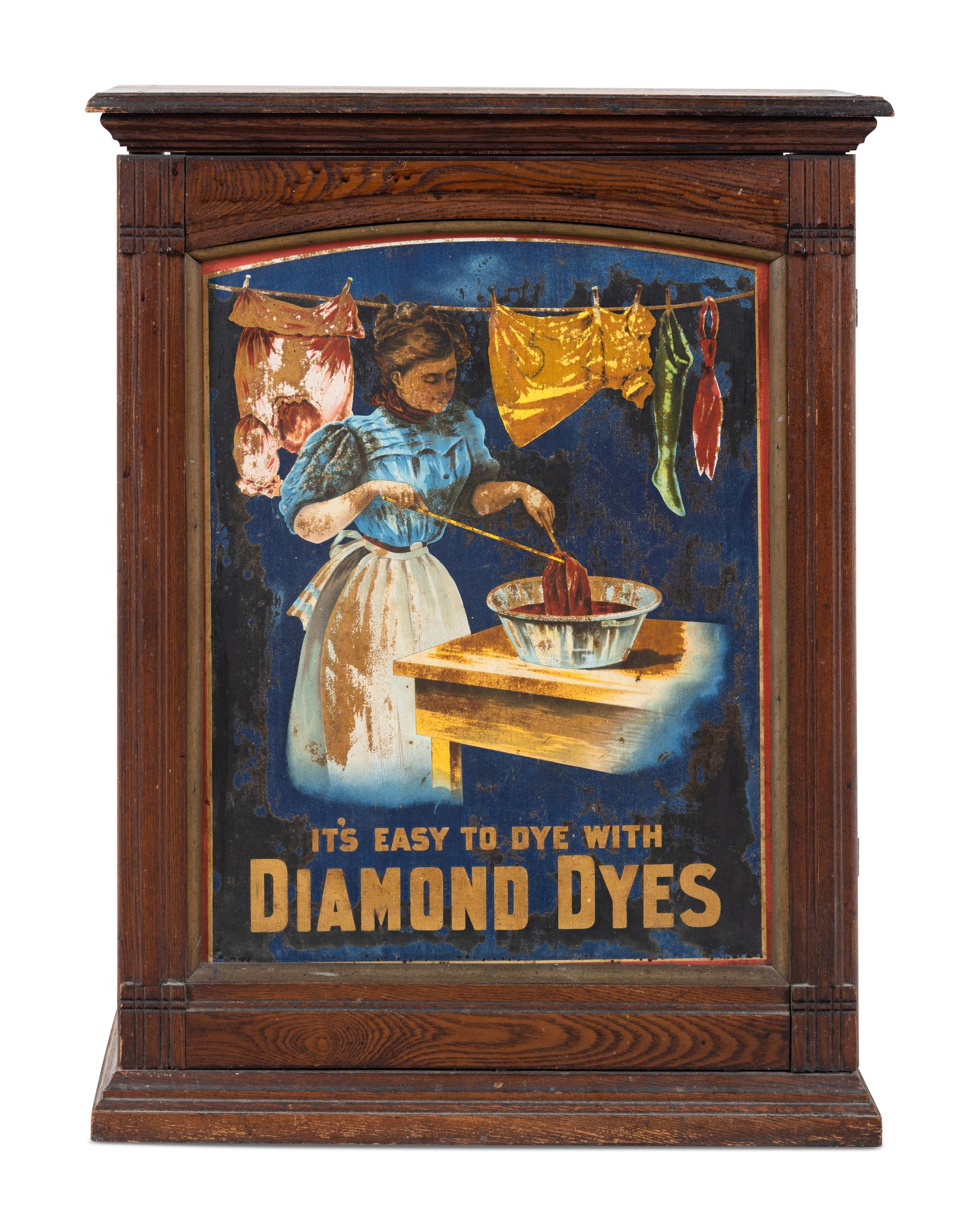 A Diamond Dyes Display Cabinet