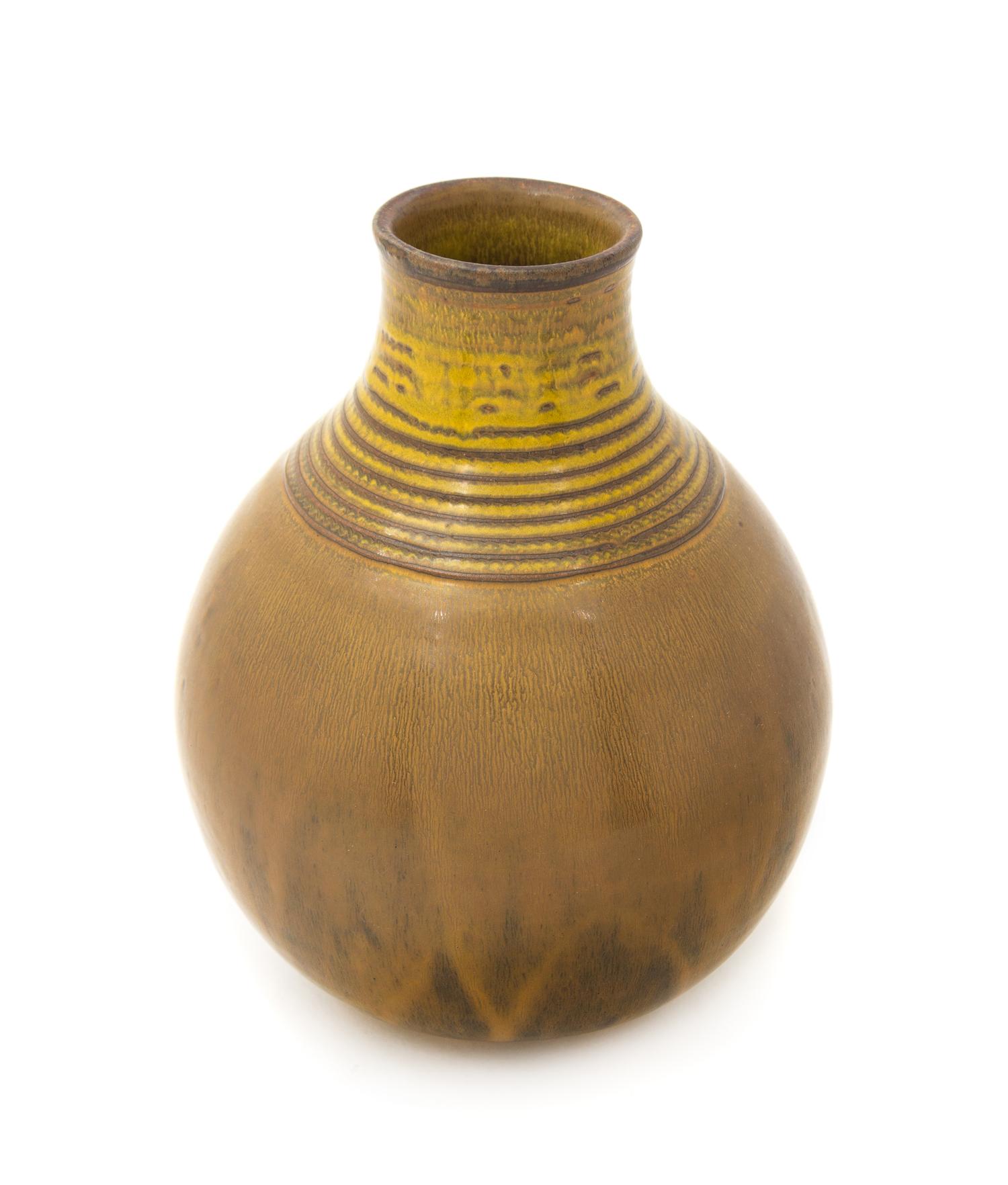 A Danish Pottery Vase, Carl Halier for Royal Copenhagen Height 8 1/2 inches. — CIRCA 1937