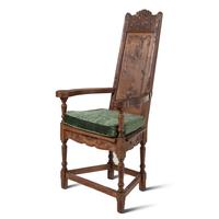 Two French Renaissance Revival Oak Caquetoires