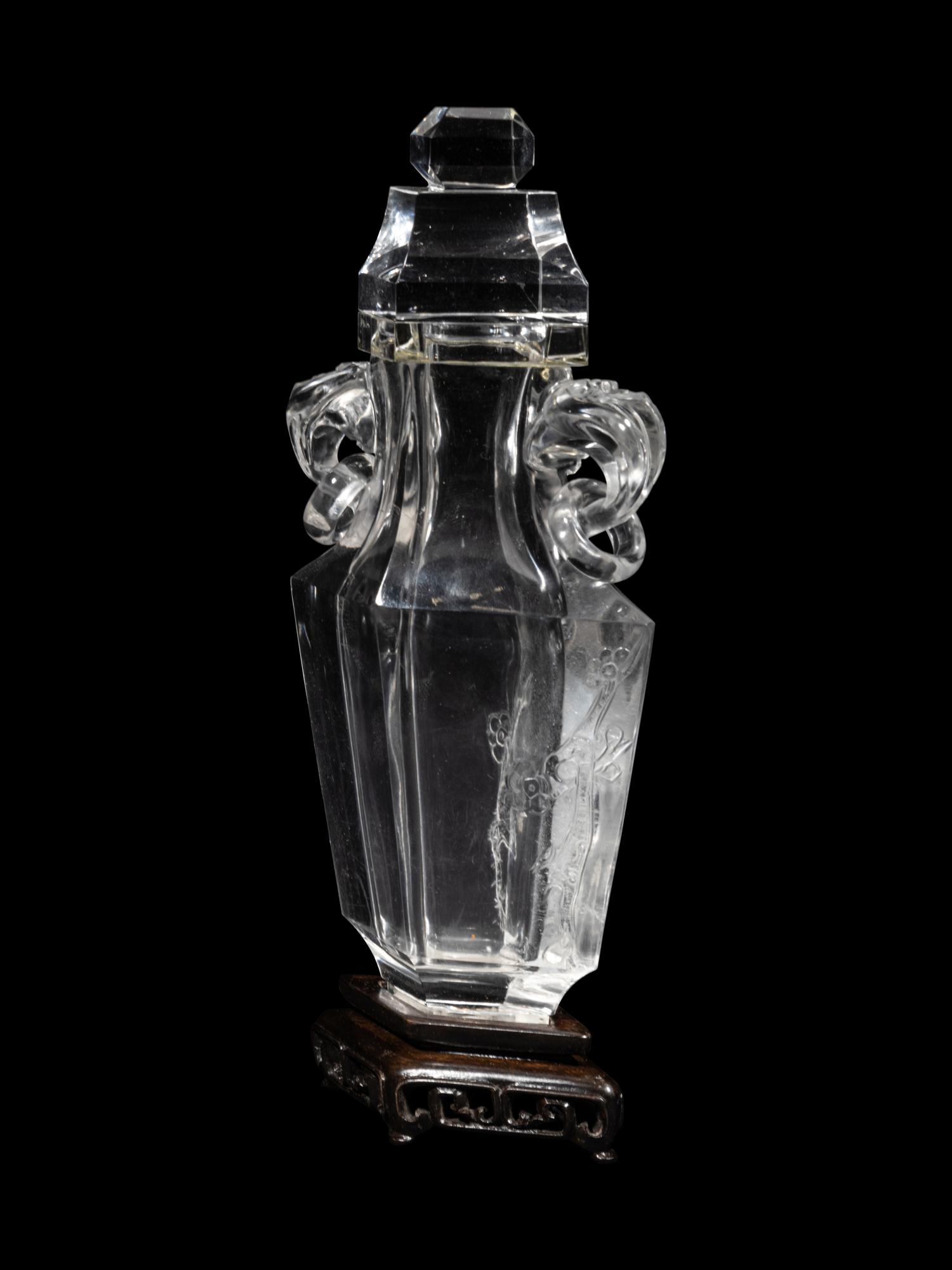 A Rock Crystal Covered Vase