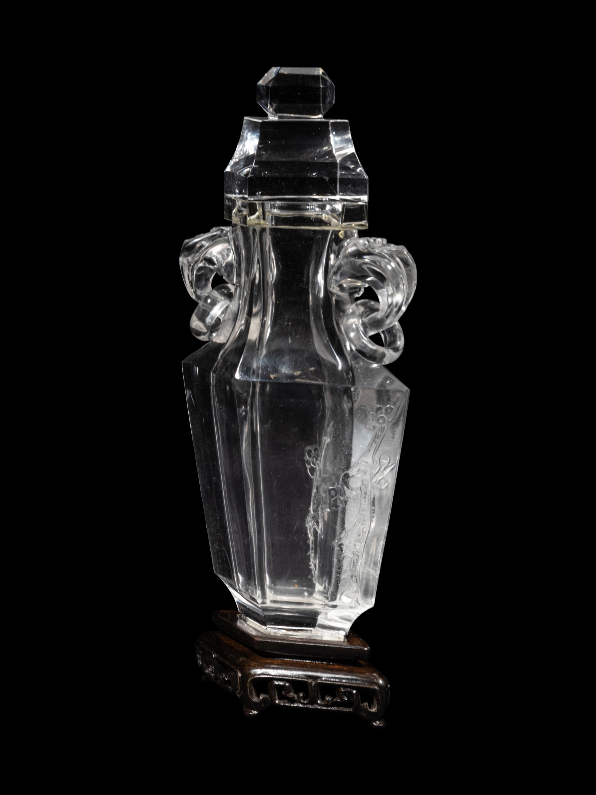 A Rock Crystal Covered Vase