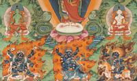 A Tibetan Thangka Depicting Avalokiteshvara