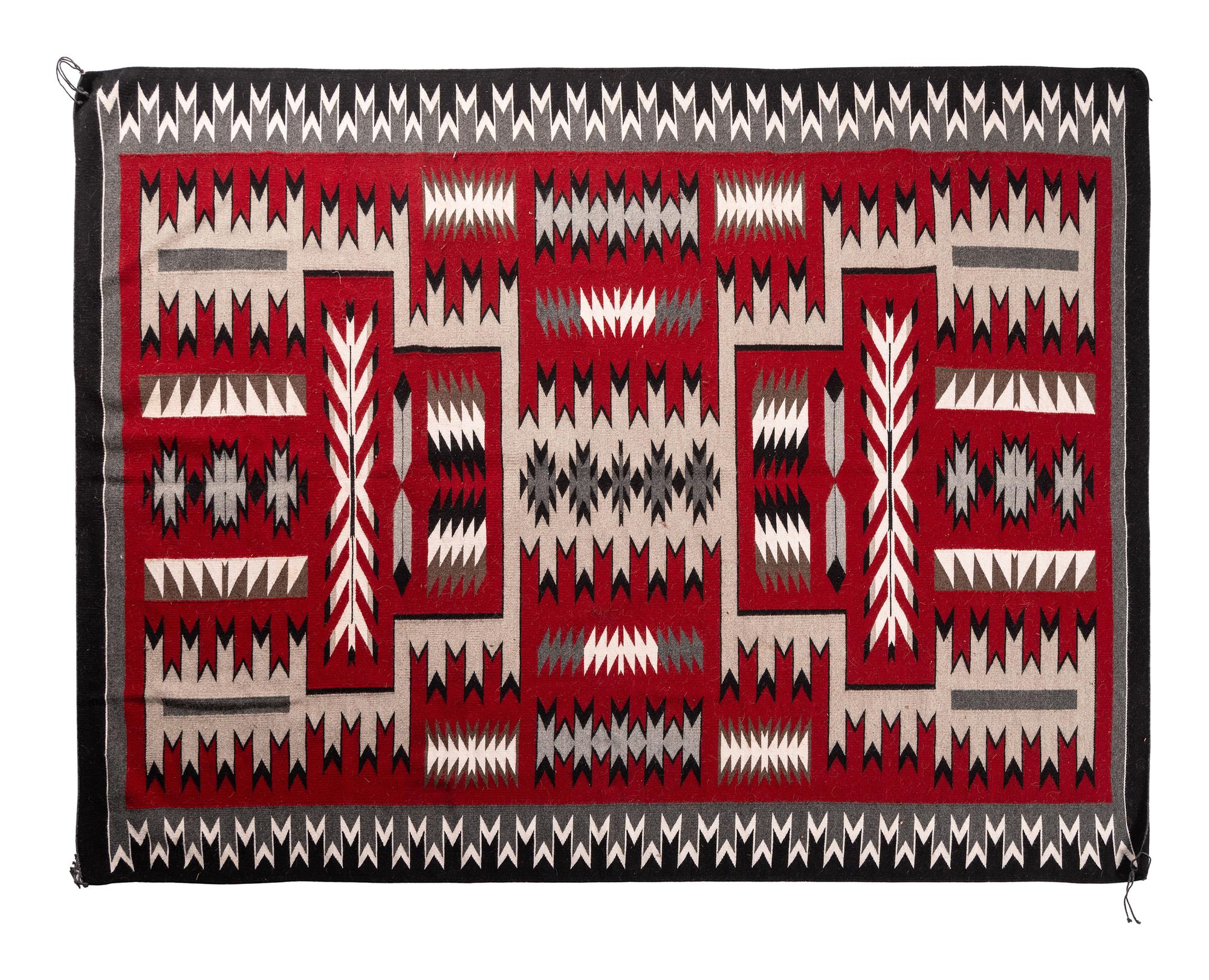 Roomsize Navajo Storm Pattern Weaving / Rug
