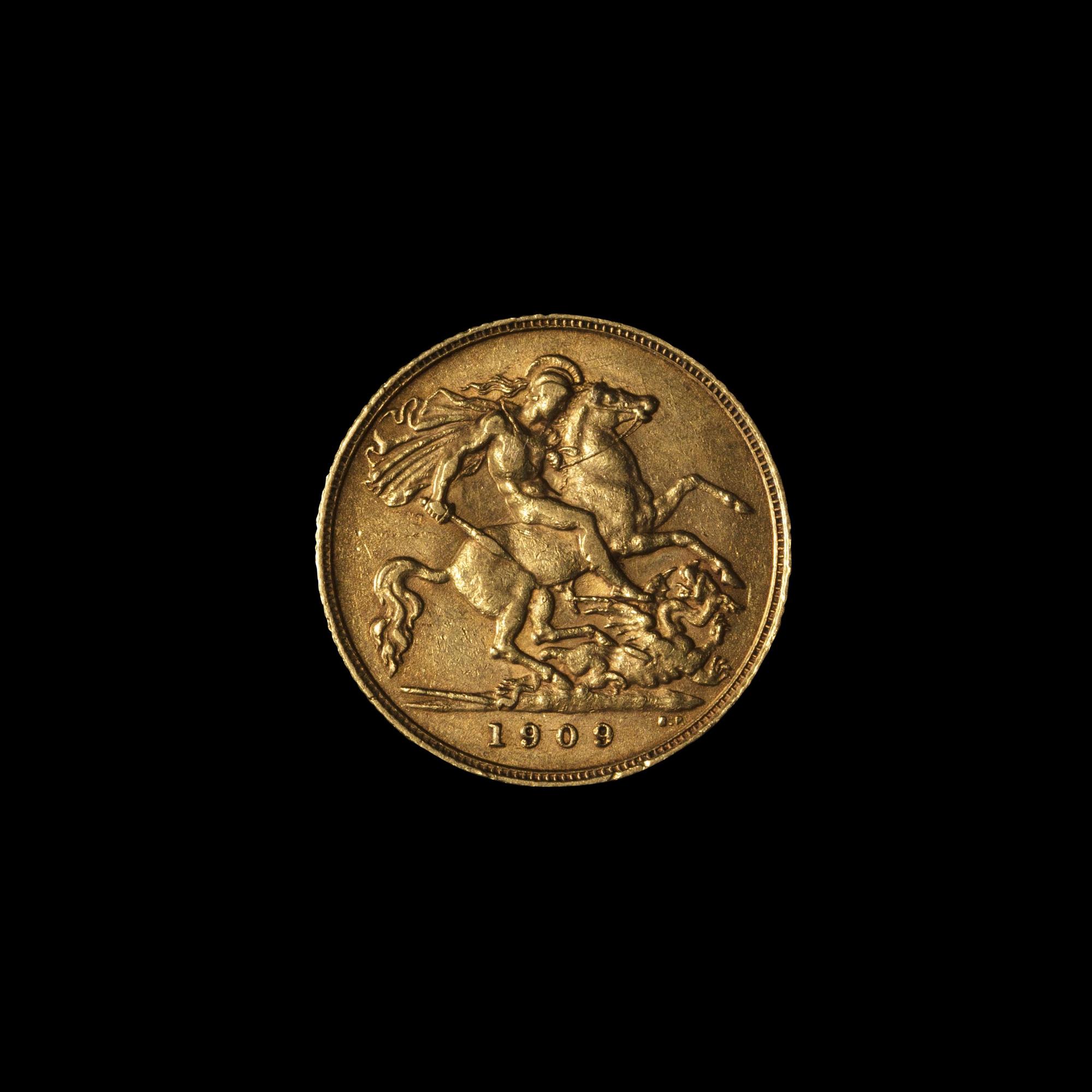 [GREAT BRITAIN] 1909 Edward VII Gold Half Sovereign