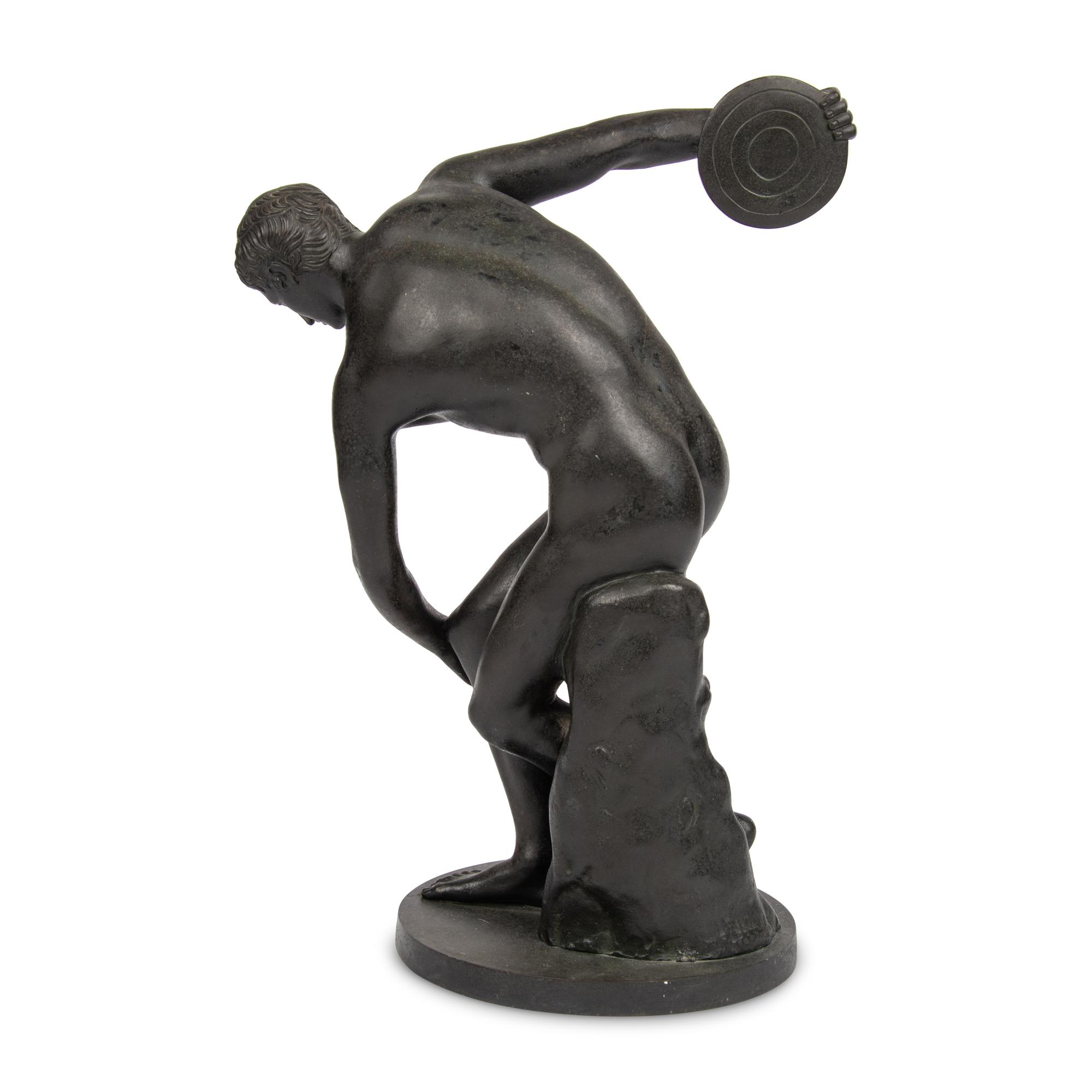 A Grand Tour Bronze Figure of Discobolos