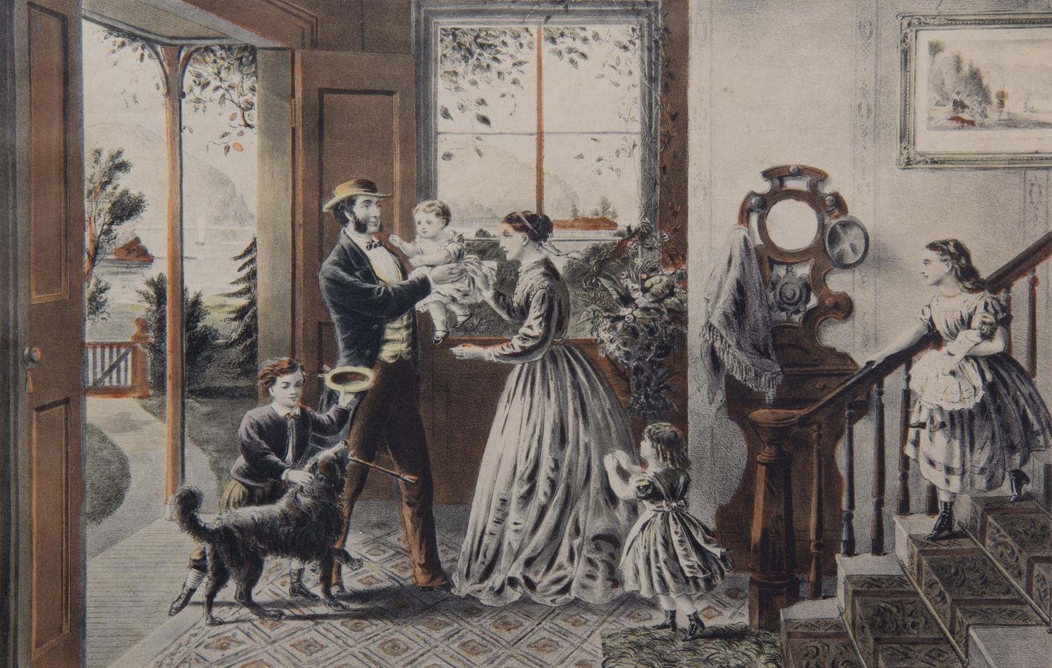 Two English Colored Etchings — 19TH CENTURY