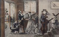Two English Colored Etchings — 19TH CENTURY