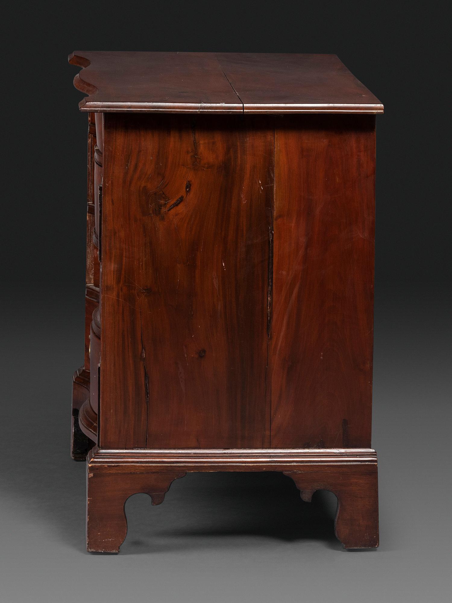 A Chippendale Mahogany Serpentine Chest of Drawers