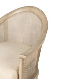 A Pair of JJ Custom White Painted Rattan Chairs