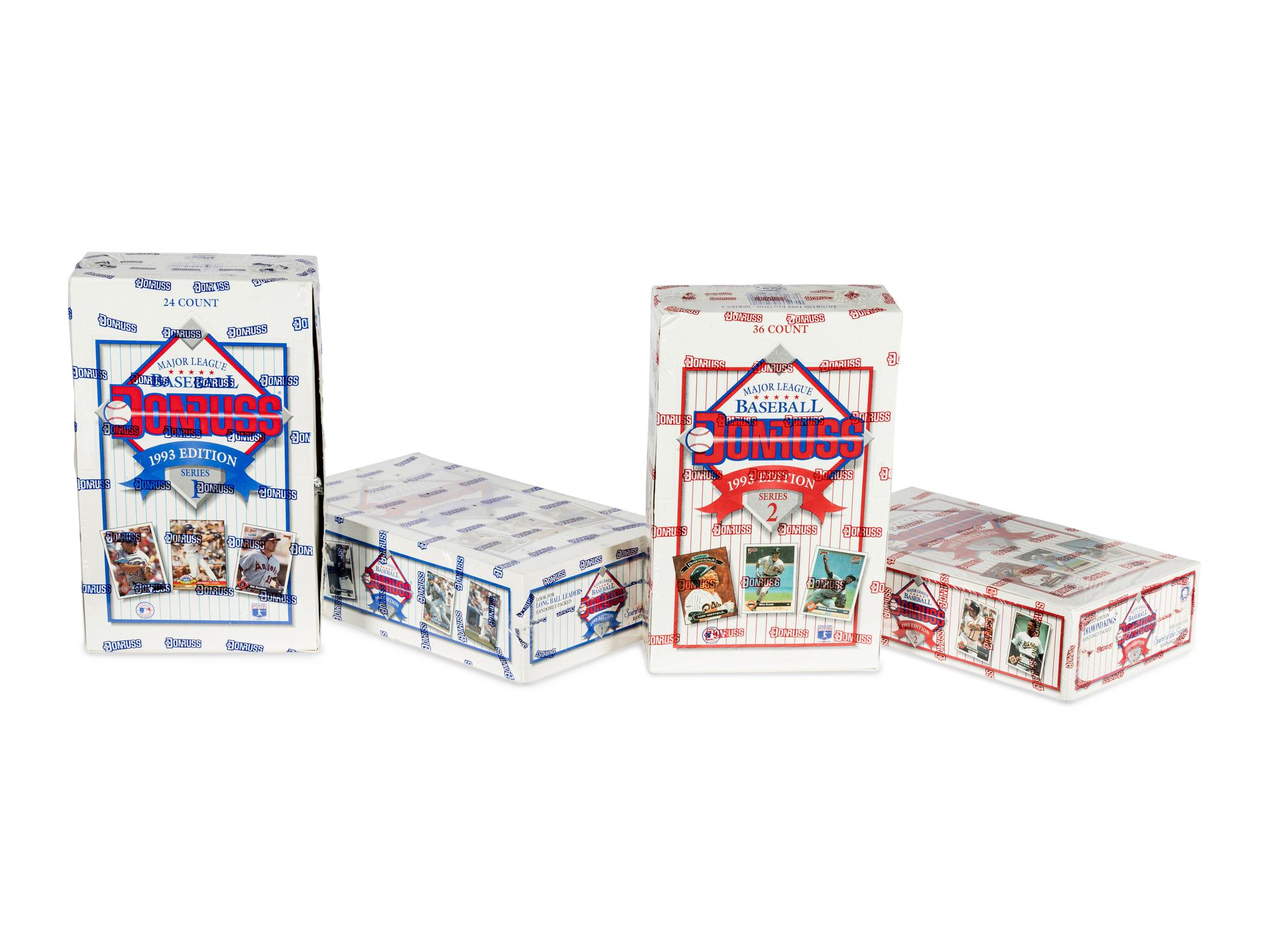 A Large Group of 1993 Unopened Baseball Card Vending Boxes (Possible Derek Jeter Rookie Cards),