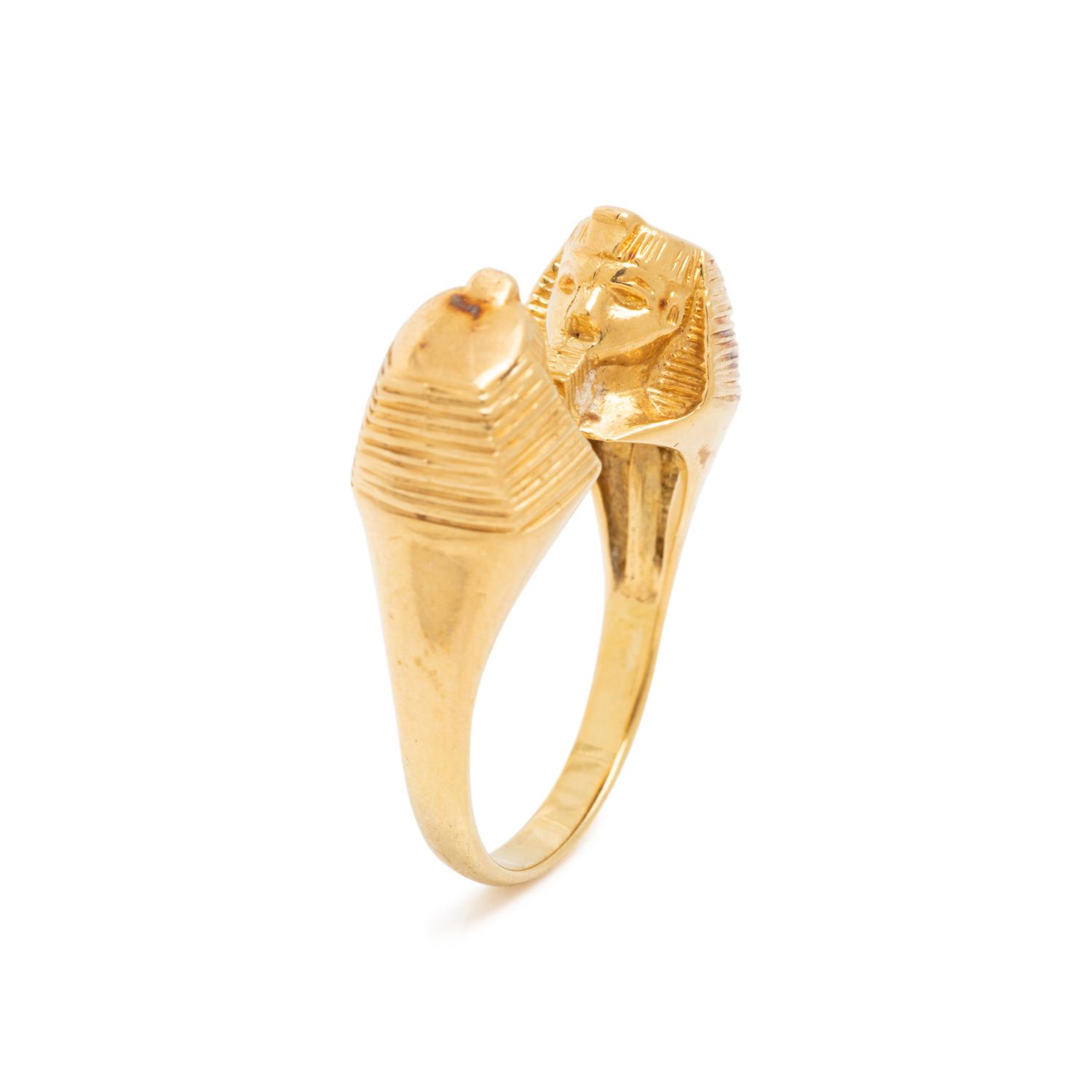 YELLOW GOLD PHARAOH RING