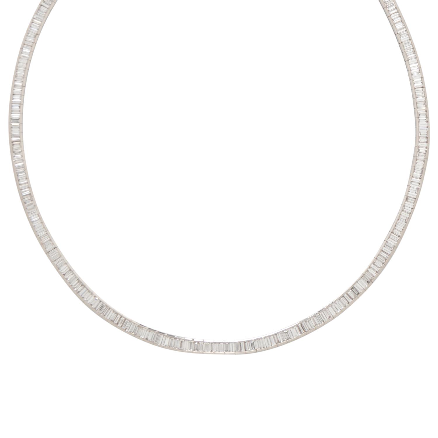 PLATINUM AND DIAMOND COLLAR NECKLACE