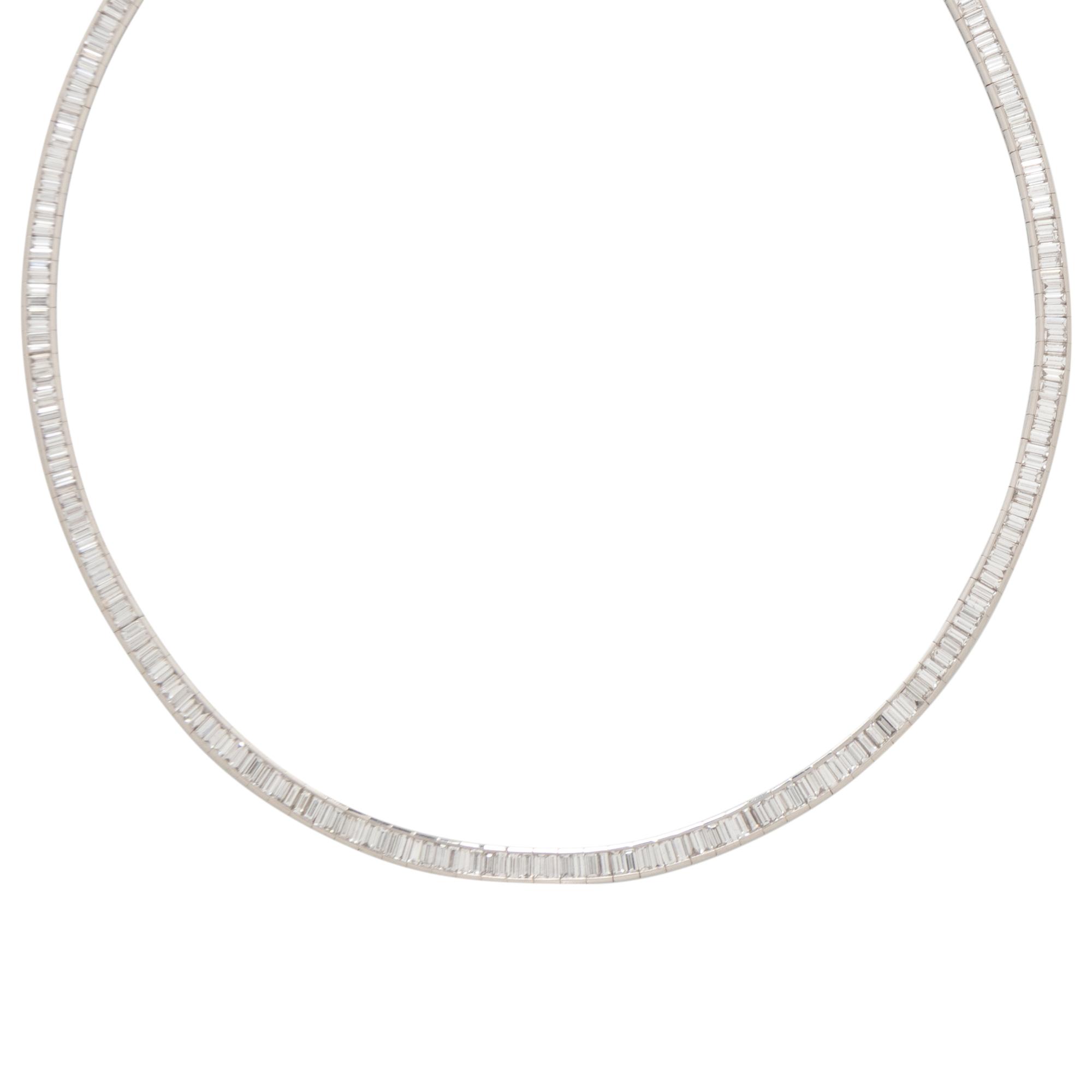 PLATINUM AND DIAMOND COLLAR NECKLACE