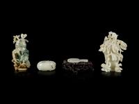 Four Chinese Jade and Hardstone Scholar's Objects