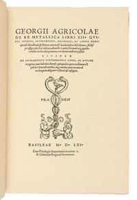 [BINDINGS]. AGRICOLA, Georgius (1494-1555). De re Metallica. Rome: Societa Finanziaria Siderurgica, 1959.