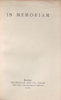 [Fine Bindings] [Ramage] (Tennyson, Alfred Lord). In Memoriam