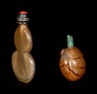 Two Chinese Agate Snuff Bottle