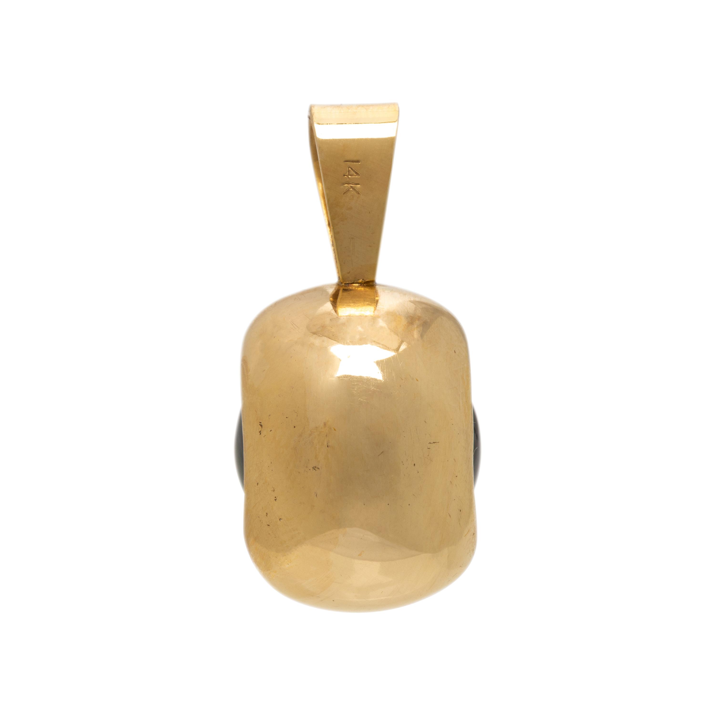 Cultured Pearl and Yellow Gold Pendant