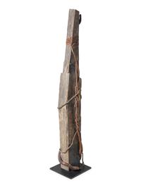 A Contemporary Stone and Rattan Sculpture