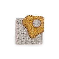 DIAMOND AND YELLOW SAPPHIRE RING