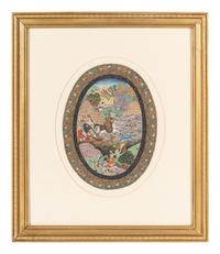 Nine Persian School Miniature Paintings